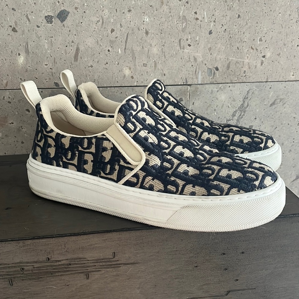 Christian Dior Oblique Slip On Sneakers